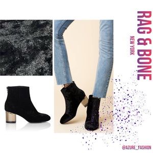 RAG & BONE Drea Booties in Black Velvet!
